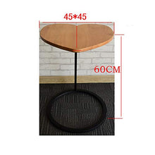 TONG HXF- Piccolo Tavolo da caffè in Legno massello Camera da Letto Amore Semplice Creativo Moderno Soggiorno in Ferro battuto Mobile tavolino Durevole