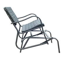 Outsunny Panca a Dondolo da Giardino in Metallo e Plastica, Panchina a 2 Posti (Max. 200 kg), 125L x 73P x 88A cm