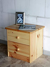 Steens 17800219 - Comodino"Mario", 41 x 42 x 35 cm, legno di pino massiccio, verniciatura naturale, beige