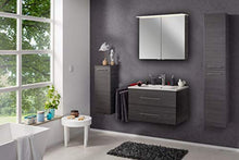 Fackelmann - Armadietto da bagno B.PERFEKT/con sistema di chiusura Soft-Close/Dimensioni (L x A x P): ca. 30 x 81 x 32 cm/Armadio di alta qualità per il bagno/corpo: nero/larghezza: 30 cm