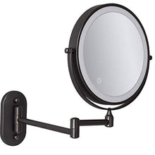 BJH Specchio da Barba da 8 '' Specchio da Bagno con ingrandimento 1X / 10X, 360 °; Girevole, Alimentato da 4 batterie AAA (Non Incluse)