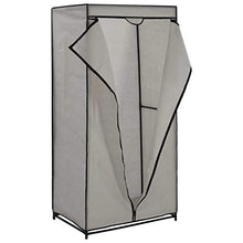 Festnight 2 pz Armadio Vestiti Tssuto Grigio,Armadio Appendiabiti,Appendiabiti da Terra 75x50x160 cm