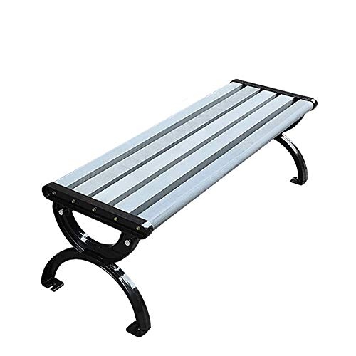 GaoF Panchina da Giardino in Metallo per Esterni, Struttura in ghisa e panchina da Giardino in Legno anticorrosivo, Panca da Portico retrò con bracciolo Schienale, per Patio Prato Quadrato