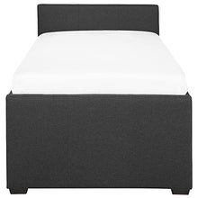 Beliani Divano Letto Estraibile in Tessuto Grigio Scuro Rete a Doghe 80 x 200 cm Marmande