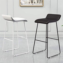GYPPG Seggioloni per Ufficio dal Design Moderno - Sgabello Alto Bar Base in Metallo con Schienale Basso - Seduta in Ecopelle