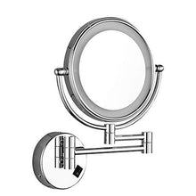 specchio trucco,specchio trucco,8 pollici 7 volte ingrandimento Specchio per il trucco a led, specchio per il trucco pieghevole in metallo di bellezza per il bagno con interruttore argento chiaro