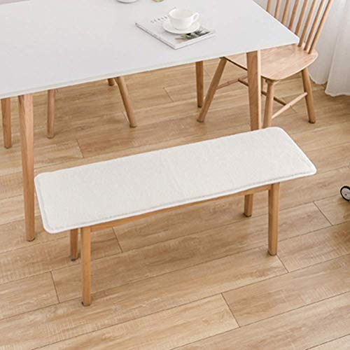 ping bu Cuscino per panca Cuscino in peluche di colore puro Cuscino per divano resistente Tappetino per divano da esterno Tappetino per scarpe da interno Tappetino per sedia lunga per 2 3 posti (bianc