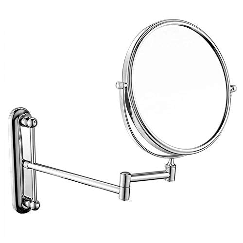 Specchio per la casa Moderna Modo HD Bellezza A Parete Specchio 10X Bagno Ingrandita Doppia Faccia Specchio Da Barba Specchio Rotondo, Rotazione Di 360 Gradi E Il Braccio Retrattile Da 8 Pollici Specc
