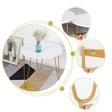 TONG HXF- Tavolino da Salotto Semplice Salotto in Ferro battuto Piccolo tavolino da Salotto Rotondo Durevole (Size : 51 * 47cm)