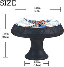 Vecchie barche colorate dei pesci dei polpi Pomelli per Porta Set di 4 Pomelli per Mobili Manopole per Cassetti Cucina Armadio Vetro