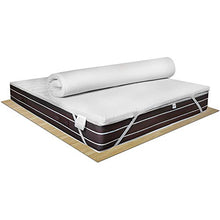 Topper memory foam 160x190 correttore materasso letto matrimoniale alto 5 cm sfoderabile con cinghie elastiche e fodera Silver Fresh, materassino letto futon anatomico antiacaro