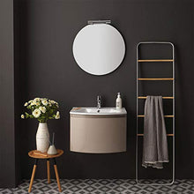 Kiamami Valentina Mobile Bagno SOSPESO Linea Curva CM 62 Cappuccino Lucido Specchio Tondo | Riva