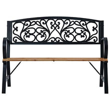 Tidyard Panca Panchina da Giardino con Schienale e Braccioli in Legno,Panca Panchina 2 Posti,Panca Panchina da Esterno,Panca Panchina con Braccioli 120x64x78 cm