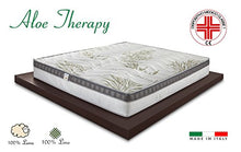 Materassimemory.eu Materasso Memory Aloe Therapy Alto 26cm Matrimoniale 160x190 Dispositivo Medico detraibile, 7 cm Memory, 11 Zone, Rivestimento sfoderabile Lana/Lino in Omaggio Cuscini