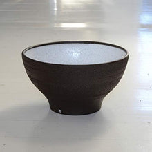 Lavabo da appoggio in ceramica, realizzato a mano, Ø 28 cm, colore: Marrone/Bianco