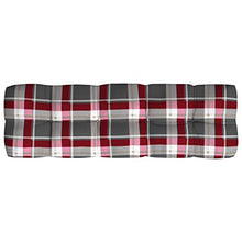 Buyounger Cuscini per Divano Pallet 3 pz Rosso Motivo a Quadri