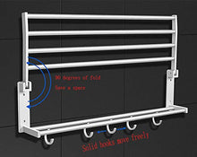 C-J-H Mensola del Bagno Pugno Libero, tovagliolo di Alluminio Spazio Rack Doppio portasciugamani 60 Centimetri