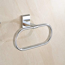 Flybath Ovale Anelli Portasciugamani Ottone Massiccio Finitura Cromato Lucida Bagno Porta Asciugamani Montaggio a Parete
