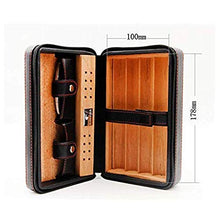ZLMMY Leggero humidor Portatile - Cigar Box in Pelle umidificatore da Viaggio Vassoio Estraibile (Color : Black)