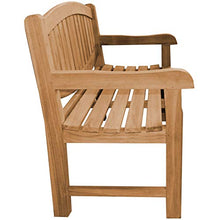 Bergamo - Panchina da parcheggio XXL, in legno massiccio di teak, extra forte