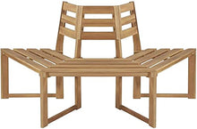 Panca da giardino da giardino Giardino, solido banco di semi-albero del banco di acacia, questa panchina combina stile, durata e convenienza,Wood color