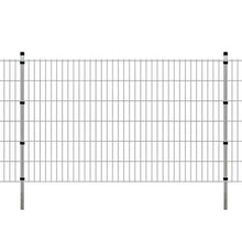 honglianghongshang Barriere e recinzioni Pannelli per recinzioni Pannello di Recinzione 2D Giardino con paletti 2008x1230 mm 8m Argento