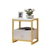 WGZ- Comodino Camera Locker, Camera da Letto Comodino, Soggiorno Locker, Living Room Divano Fianco del Mobile (Color : Gold)