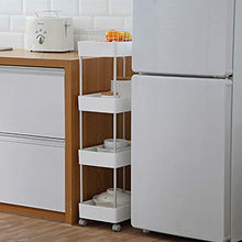LYM &ripiano di stoccaggio Cucina Rack di stoccaggio, delle Famiglie Multifunzione Floor-Standing Camera Bagno Mensola -4 Strato Scaffale di Finitura