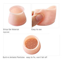 Camisin, 16 coprigambe per sedie in silicone, protezione per pavimento rotonda, per mobili, tavolo, antiscivolo, colore: rosa