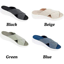 Pantofole estive, Ciabatte da Spiaggia, Sandali con Plateau, Sandali con ortesi Incrociati Elasticizzati Sandali Casual Slip-on Comfort e Supporto per Le Donne Beach Summer37