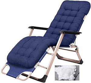 Sedie a sdraio Reclinabili, Sedia a sdraio reclinabile Sedia a sdraio reclinabile da giardino, Sedia a sdraio pieghevole da esterno con cuscini Sedia a sdraio reclinabile a gravità zero (Colore: blu)