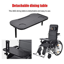 Sedie A Rotelle per Sedia A Rotelle, Schienale per Sedia Medica Sedile Pieghevole Portatile 150 kg Portante 47 45 Cm Sedile Staccabile da Scrivania Comodino, Anziani Disabili, Nero A