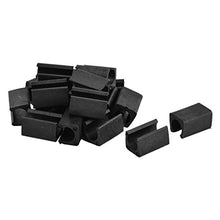 sourcingmap 20pz Mobili Piedi Antiscivolo PE Scivoli Tubo Sedia Piede Tappi Protezione Pavimento Antigraffio Nero 13mm