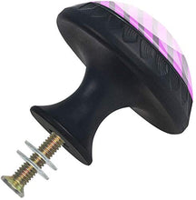 Motivo a strisce di colore nero rosa Pomelli per Porta Set di 4 Pomelli per Mobili Manopole per Cassetti Cucina Armadio Vetro