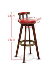 Home Bar Furniture AYQ- Retro Sedia, con Schienale in Legno Sedia Girevole Bookstore Cafe Bevande Shop possibilità Sgabello di Uso della casa Multifunzionale Dining Chair Sedia da Reception