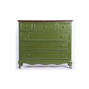 Zhengowen Cassettiera Vecchi Bagagli Sei cassetti di Legno Solido Decorazione del Salone Veranda Gabinetto Governo di immagazzinaggio Retro Credenza Industriale (Colore : Verde, Size : 117x95x35cm)