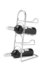 Pisa® portabottiglie da appoggio – 4 Bottle Storage – Supporto in metallo contiene 4 bottiglie – Finitura cromata – Torre verticale Slimline design|also può contenere bottiglie di champagne prosecco