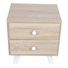 Console Notte con 2 cassetti,Comodino da Letto Elegante, in Truciolare,Tavolo rivista,Comodino camera da letto,43x35x46.5 cm