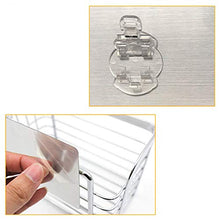 Haude - Set di 2 vasche da doccia angolari con adesivo riutilizzabile riutilizzabile – Cestino di supporto per stuccatura angolare, antiruggine, con gancio, senza colla