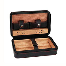 Humidars Cigar Humidor - portasigari Humidor Portatile in Pelle Legno di Cedro Viaggi Humidor umidificatore Set Gift Box (Senza Cutter Lighter) mantenerlo Fresco .Scatola di immagazzinaggio di cigari