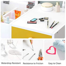 DD&QG 2 Cassetti Organizzatore di Archiviazione Mini Tavolo da Toeletta per Casa Camera da Letto,Piccolo Tavolo da Trucco con Flip Top Mirror,Assemblaggio Facile-Naturale-a 60x40x36cm(24x16x14inch)