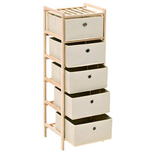Kshzmoto Moderno e Pratico Armadio Contenitore, Mobile Contenitore in Legno di Cedro Beige 32 x 26 x 93 cm - con 5 cestini Intrecciati