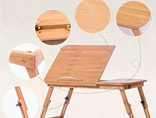 TONG HXF- I Piccoli caffè Piani di Sollevamento di bambù Pieghevole Studio Scrivania Comodino Laptop S/M Durevole (Size : M)