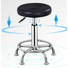 Sgabello da Massaggio con Pulegge Altezza Regolabile 74-87 Cm Sgabello Sgabelli Rotazione di 360 Gradi per Salone Bellezza Tatuaggio Parrucchiere Dentista,Nero,Ironwheel