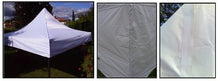 SNODEC Gazebo Pieghevole 3X3 Bianco Acciaio + 4 Teli Laterali PVC 350 g Metro
