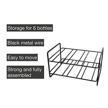 Point-Virgule Scaffale per vino in metallo fino a 6 bottiglie, ideale per la cucina, il soggiorno o la cantina, 32 x 23 x 18 cm, colore: nero