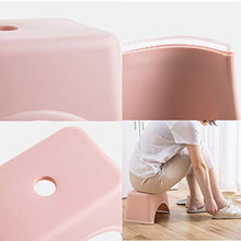 Niduo Bear Sgabello Basso per Bambini Sgabello Quadrato in Plastica, Sgabello Che Cambia Scarpe Bagno Piccolo Panca Impilabile 4 Pezzi,Rosa