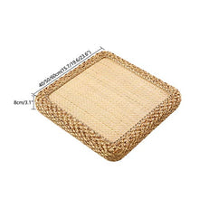 LTINN Cuscino da Pavimento Tatami, Materiale Naturale, Scheletro in Legno massello, Fatto a Mano, Resistente, Cuscino per la Cerimonia del tè per Uso Domestico