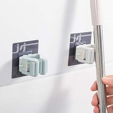 ZXCASDF Sano Ed Ecologico Titolare Gancio Mop Carta Scopa Fibbia Forte Portante Seamless Non Perforata Fermaglio Mop WC Parete Resistente E Durevole Montare Gancio,Verde