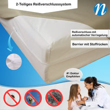 Allersoft, Coprimaterasso antiacaro e Anti cimici della Polvere, 100% Cotone, 90 x 190 x 25 cm, Bianco (Weiß)